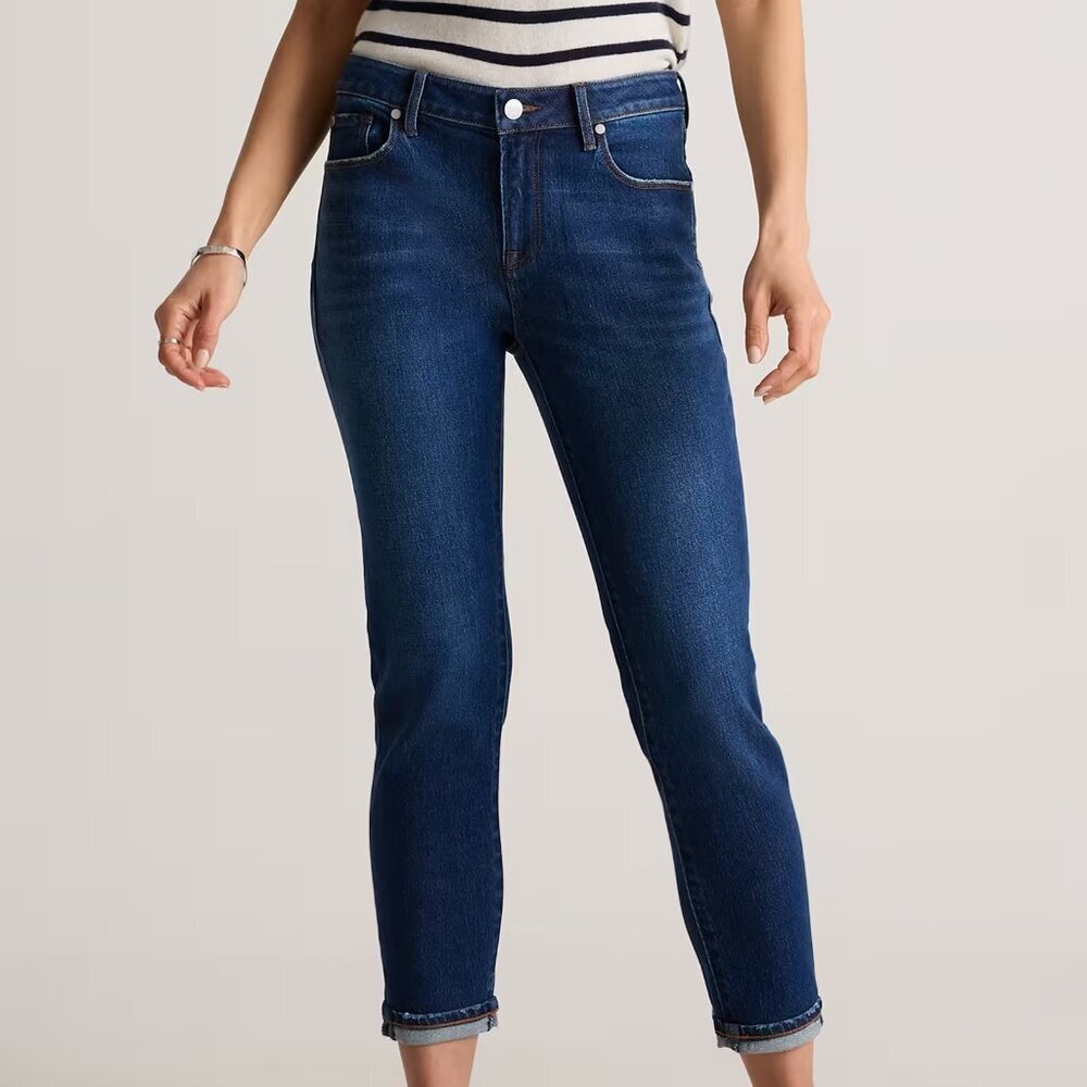 Quince Comfort Stretch Mid Rise Slim Boyfriend Jeans Size 27
